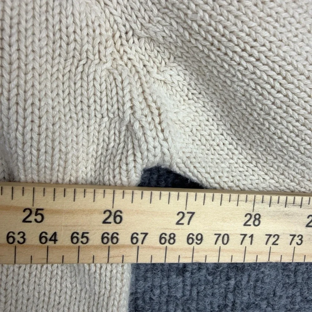 Knightsbridge Sweater Mens 2XL Beige Crewneck Cotton Knit Pullover Big Man
